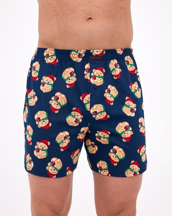 Bokserki Cornette 016/24 Bears 2 Christmas 3-5XL granatowy