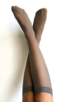 Podkolanówki Veneziana Rombini Lurex 15 den grigio-silver