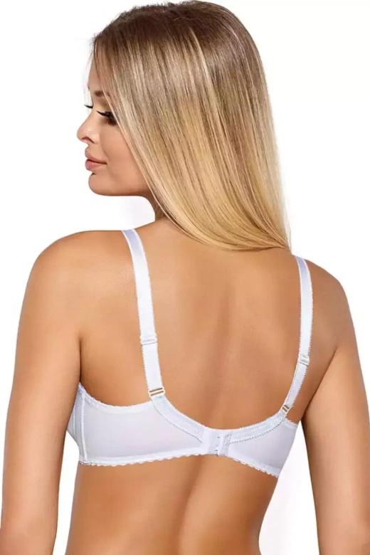 Biustonosz soft CYNTHIA z koronki, biały