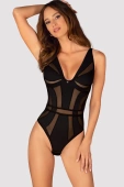 Body z mikrofibry i siateczki CHIC AMORIA TEDDY, czarne