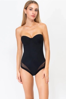 Modelujące gładkie body EVERYBODY 1852, nero/czerń