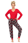 Piżama Donna Santi Long dł/r S-2XL czerwony