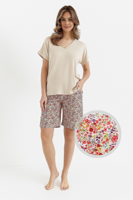 Piżama Cana 456 kr/r 3XL beżowy jasny