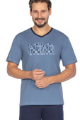 Piżama Regina 457 kr/r M-XL L24 męska niebieski