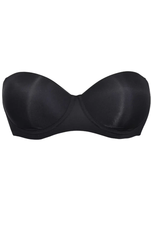 Biustonosz Bardotka Gładki Samonośny 2550, nero/czarny