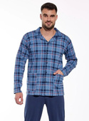 Piżama Cornette 114/68 S-2XL męska rozpinana jeans