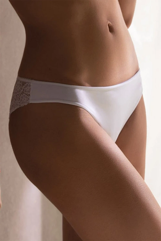 Koronkowe figi z ozdobnym tyłem Allure 2685, bianco/biały