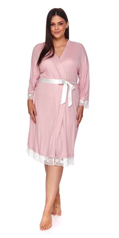 Szlafrok SWW.9710 wygodny polski , różowy