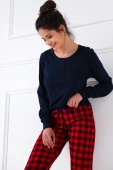 Piżama damska BONNIE w kratę 100% bawełna