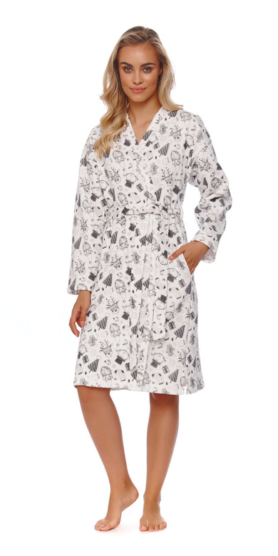 Szlafrok damski ciepły miękki 4579 bawełna mega soft