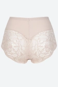 Koronkowe figi z wysokim stanem Leila, Cipria/beż