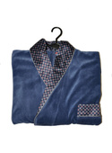 Szlafrok De Lafense 773 Bonjour długi 3XL-4XL męski granatowy