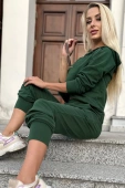 Modny komplet damski/dres z kapturem Seattle, zielony