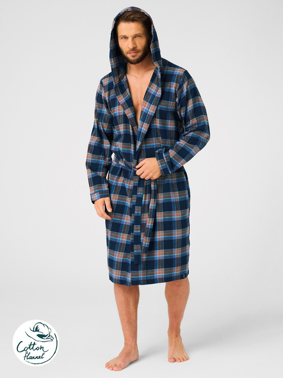 Szlafrok Key MGD 431 B25 M-2XL męski granatowy
