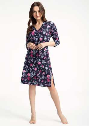 Koszula Luna 072 3/4 M-2XL granatowy