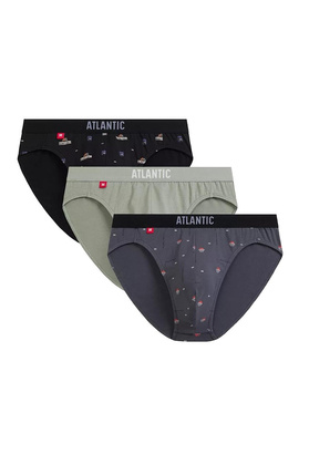 Slipy Atlantic 3MP-194 A'3 S-2XL czarny-zielony-grafitowy