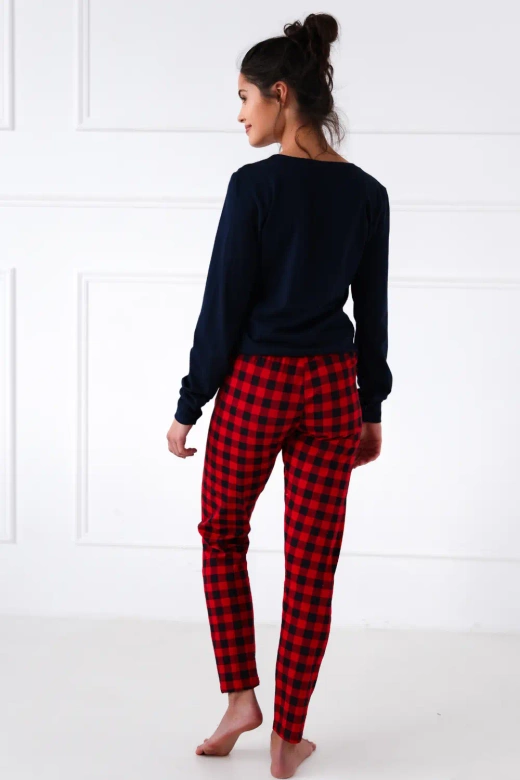 Piżama damska BONNIE w kratę 100% bawełna
