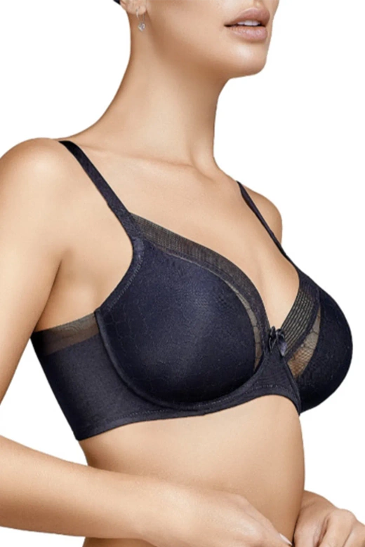 Biustonosz usztywniany na fiszbinach KATIA, negro-czarny