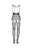 Yolanda kuszące bodystocking body siatka, czarne