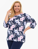 Piżama Cornette 147/465 Anabel 3/4 3XL-5XL damska granatowy