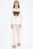 Polarowa ciepła piżama z Misiem Madlen, ecru