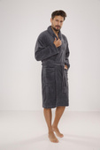 Szlafrok De Lafense 811 Plusz M-2XL męski granatowy
