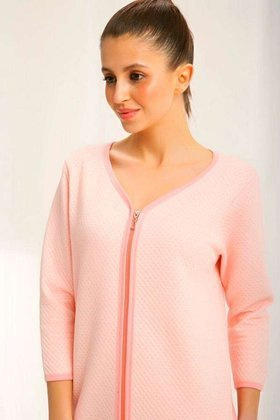 Szlafrok Luna 214 dł/r 3XL damski morelowy