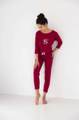 Piżama Sensis Sarah 3/4 S-XL czerwony