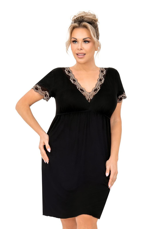 Koszula Donna Hana Plus kr/r 3XL-6XL czarny