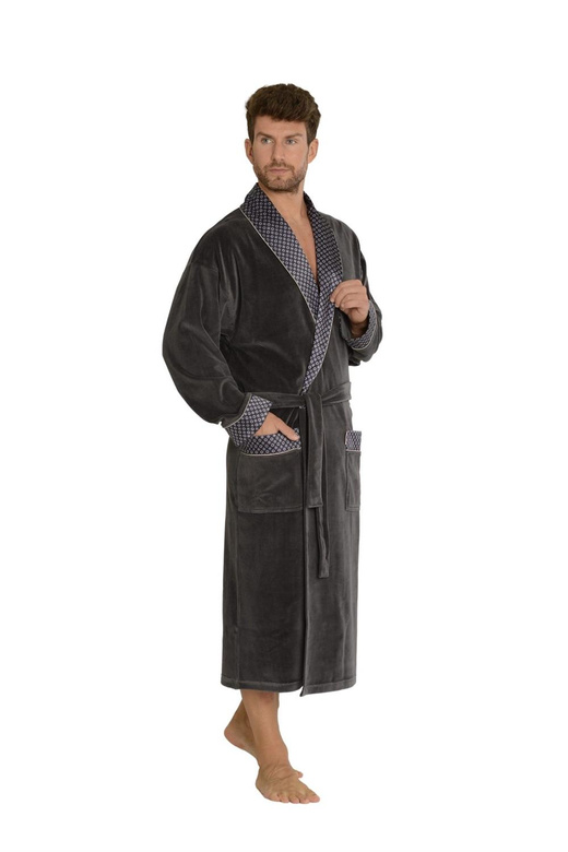 Szlafrok De Lafense Bonjur 773 długi M-2XL męski bordowy