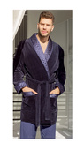 Szlafrok Luna 425 L-2XL męski granatowy