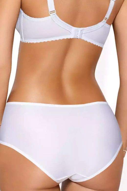 Polskie figi wysokim stanem i tiulem CYNTHIA, biały