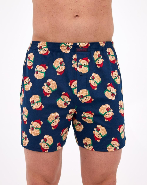 Bokserki Cornette 016/24 Bears 2 Christmas 3-5XL granatowy