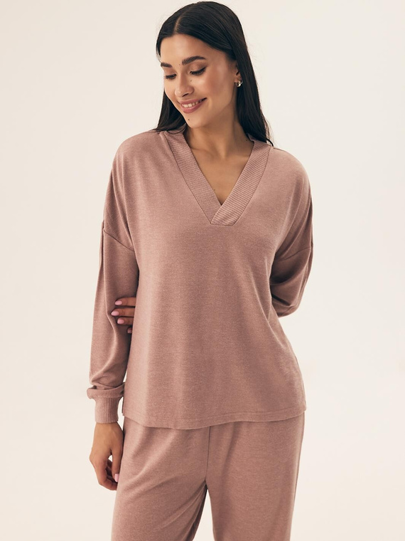 Piżama Henderson Ladies 43017 Boar dł/r S-2XL dusty rose
