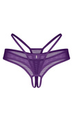 Stringi Obsessive Vibres Crotchless Thong S-3XL fioletowy