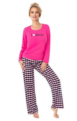 Piżama Donna Sleep Long dł/r S-2XL fuksja
