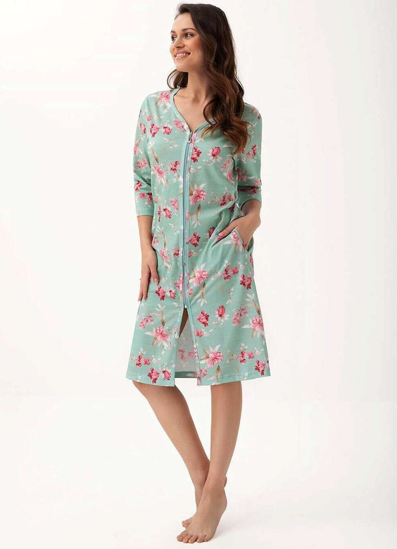 Szlafrok Luna 392 3XL L24 damski turkusowy