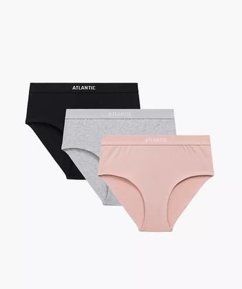 Figi Atlantic 3CLP-009/Z25 Maxi Sport A'3 S-2XL czarny-różowy-szary melanż