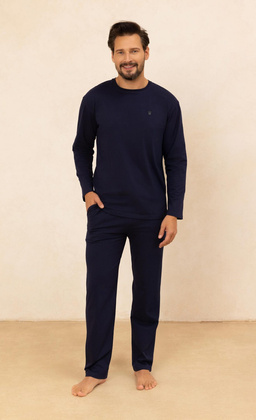 Piżama Regina 493 dł/r M-XL męska granatowy