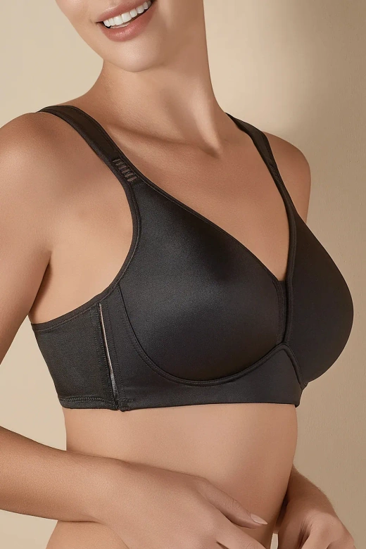 biustonosz bez fiszbin miękkie ramiączka ELOISA, negro-czerń