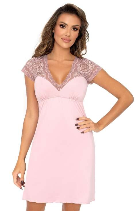 Koszula Donna Celine kr/r S-2XL pudrowy róż