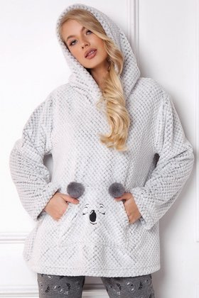 Ciepła bluza KAILA SWEATER z koalą, szara