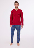 Piżama Cornette 122/262 Gordon 3XL-5XL męska bordowy