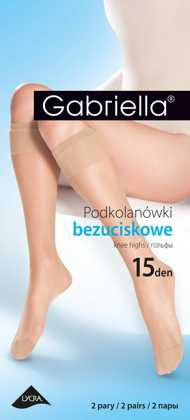 Podkolanówki Gabriella bezuciskowe 15 den A'2 neutro/odc.beżowego