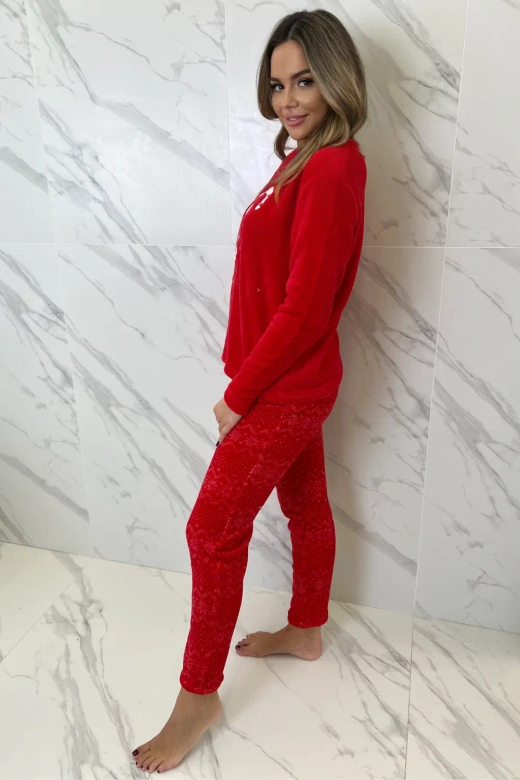 Zestaw Prezentowy 3cz Piżama Skapety Opaska Bunad, czerwony