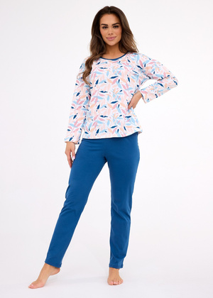 Piżama Cornette 392/451 Amelia dł/r S-2XL damska różowy