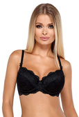 Biustonosz push-up KATIA z kokardką, czerń