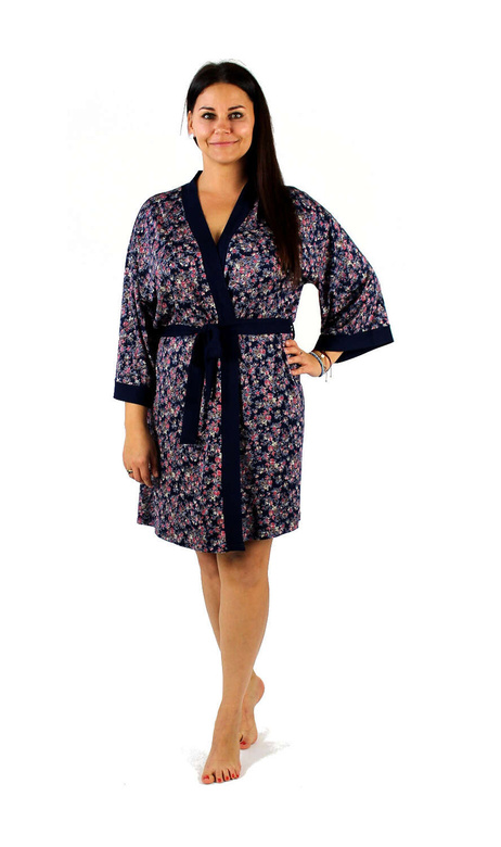 Szlafrok De Lafense 473 Mia 3XL-4XL damski bordowy