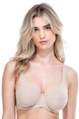 Biustonosz na fiszbinach z gładkiej mikrofibry 393, Tortora/Jasny beż