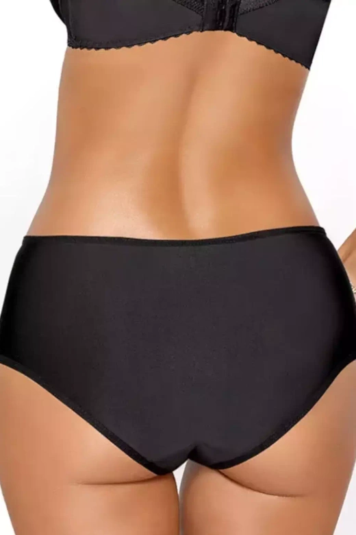 Polskie figi wysokim stanem i tiulem CYNTHIA, czarny